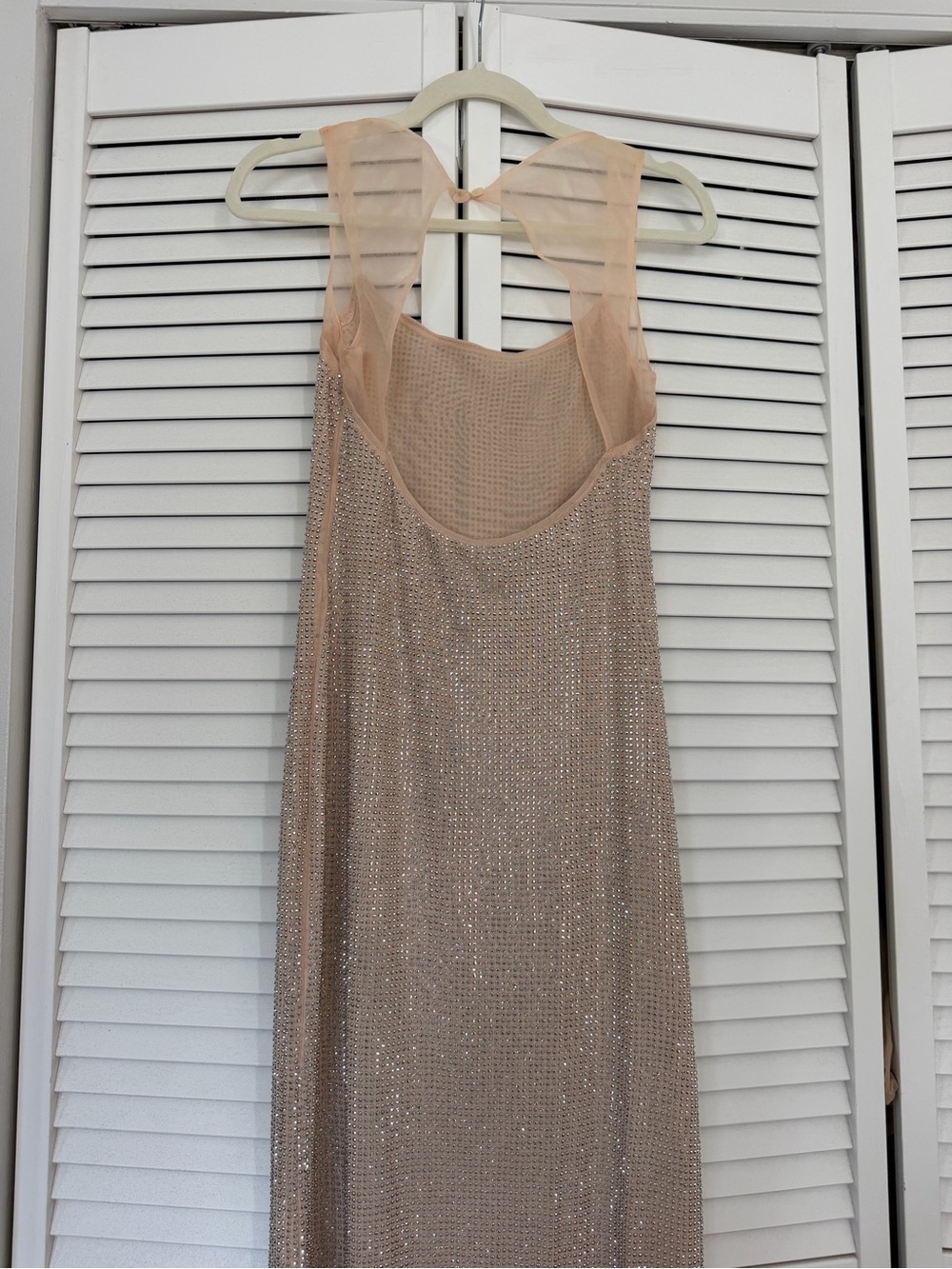 Commense Mesh Trim Rhinestone-Decor Cami Dress - Picture 8 of 8